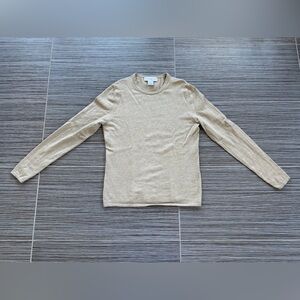 Beige Long Sleeve Sweater merino wool size large